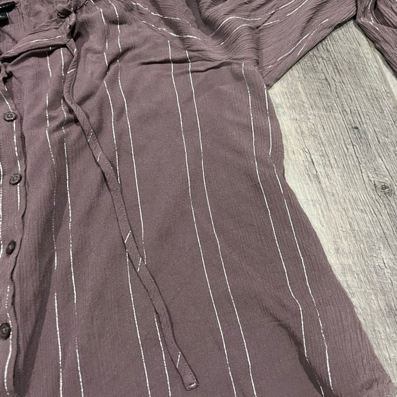 Torrid Purple Stripe Blouse - Picture 13 of 13
